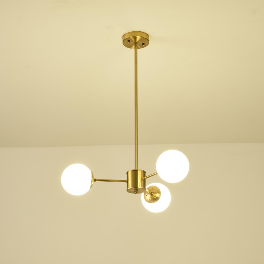 Suspension-barre 3xE27/40W/230V laiton