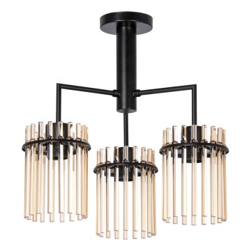 Suspension-barre 3xE27/60W/230V noir/beige