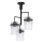 Suspension-barre 3xE27/60W/230V noir/transparent