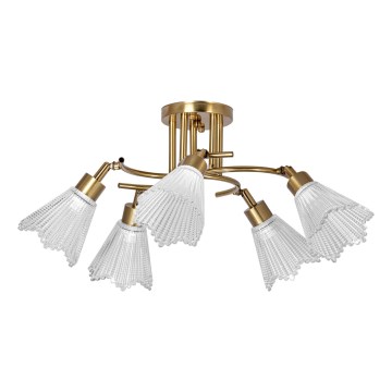 Suspension-barre 5xE14/60W/230V doré