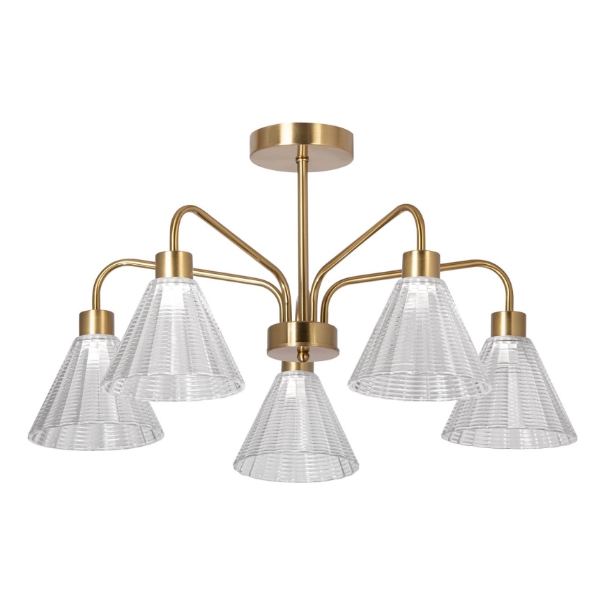 Suspension-barre 5xE27/60W/230V doré