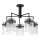 Suspension-barre 5xE27/60W/230V noir/transparent
