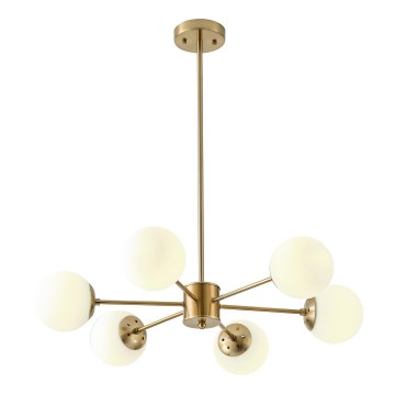 Suspension-barre 6xE27/40W/230V laiton