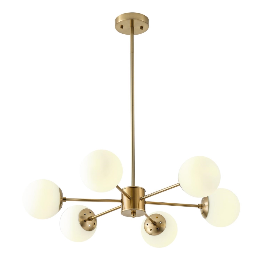 Suspension-barre 6xE27/40W/230V laiton