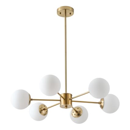 Suspension-barre 6xE27/40W/230V laiton