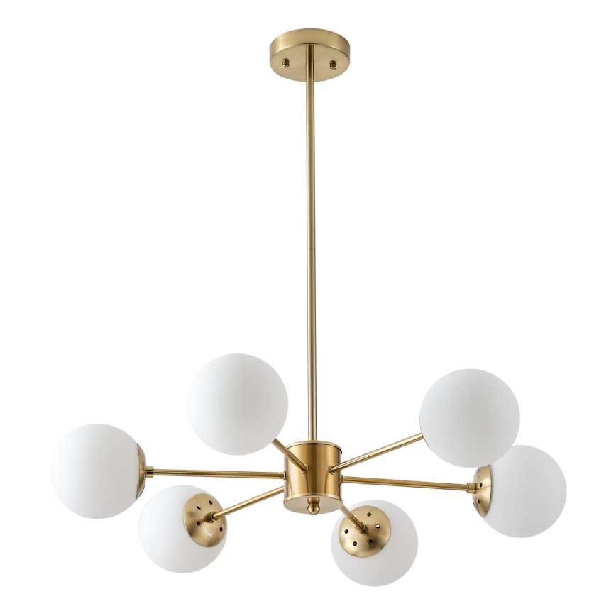 Suspension-barre 6xE27/40W/230V laiton