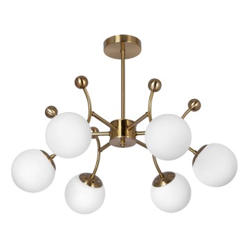 Suspension-barre 6xE27/60W/230V doré