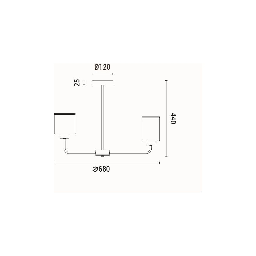 Suspension-barre 6xE27/60W/230V
