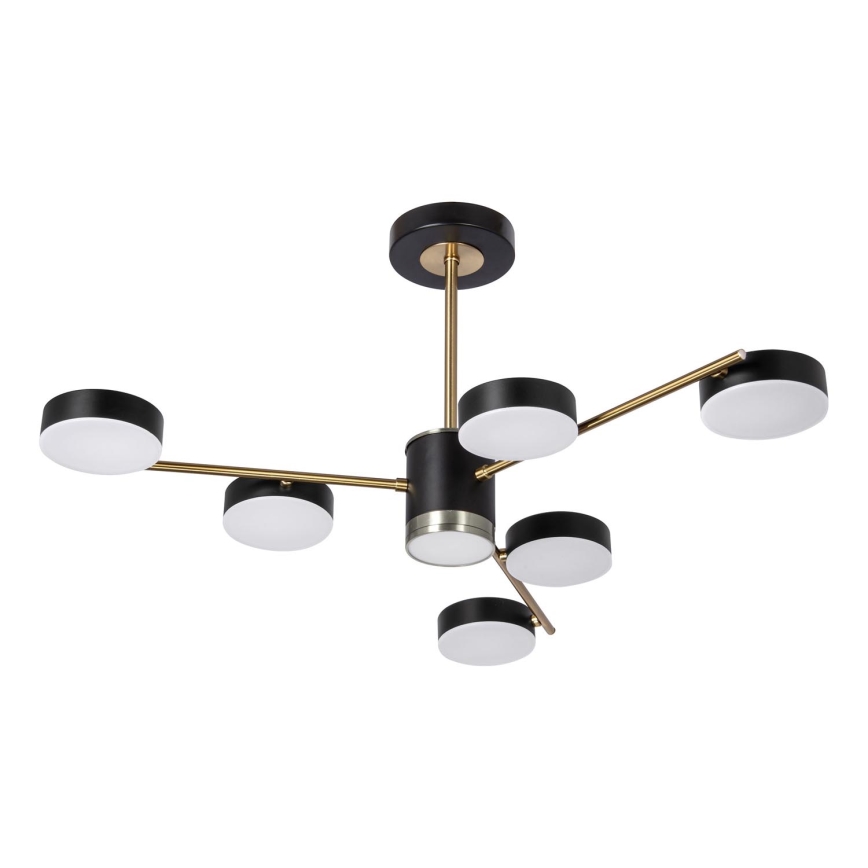 Suspension-barre 6xLED/7W/230V + LED/6W 3000 - 6000K d. 69 cm doré/noir