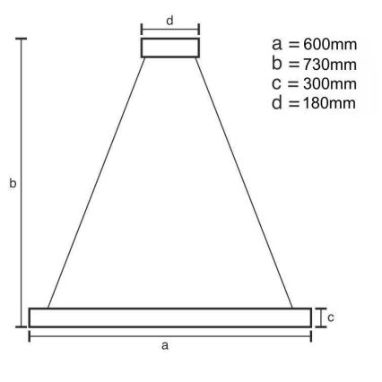 Suspension barre en cristal à intensité variable LED/80W/230V 3000-6500K doré + télécommande