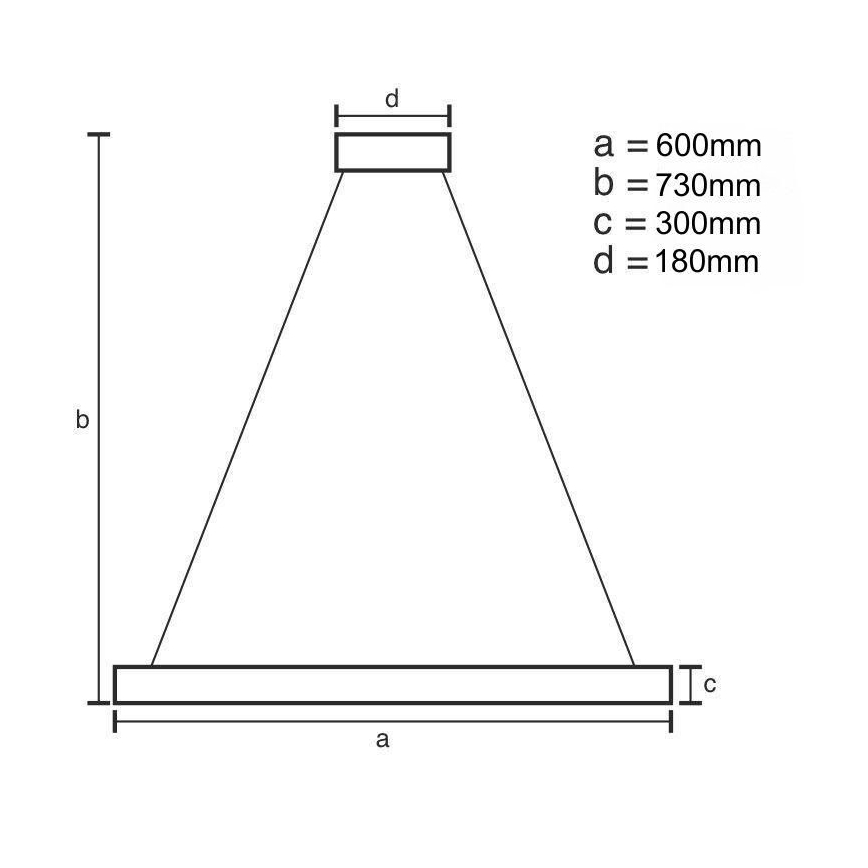 Suspension barre en cristal à intensité variable LED/80W/230V 3000-6500K doré + télécommande