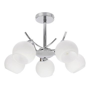 Suspension-barre AMOS 5xE27/40W/230V chrome brillant