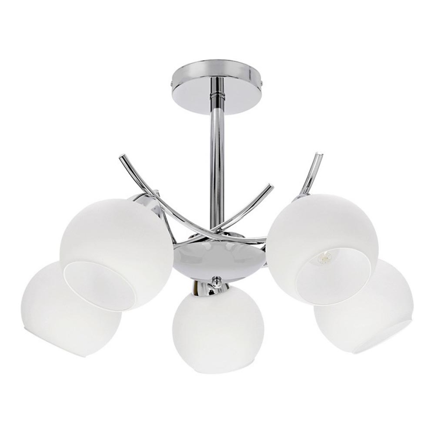 Suspension-barre AMOS 5xE27/40W/230V chrome brillant