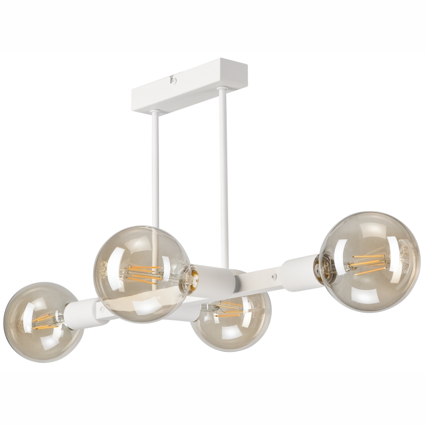 Suspension-barre ASTRID 4xE27/60W/230V blanc