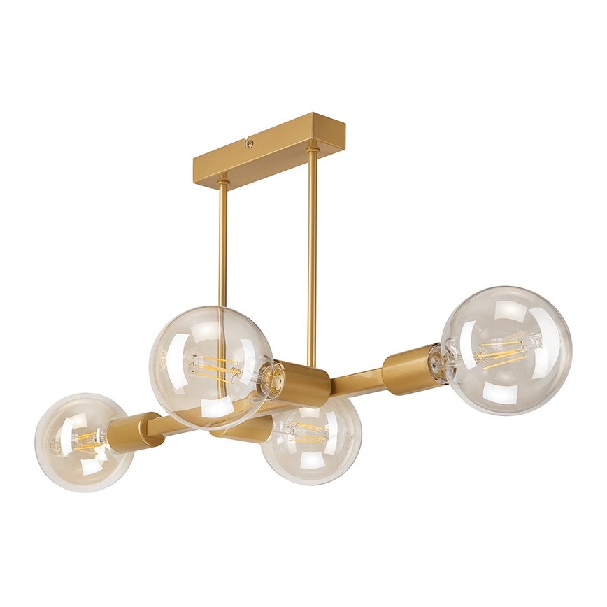 Suspension barre ASTRID 4xE27/60W/230V dorée