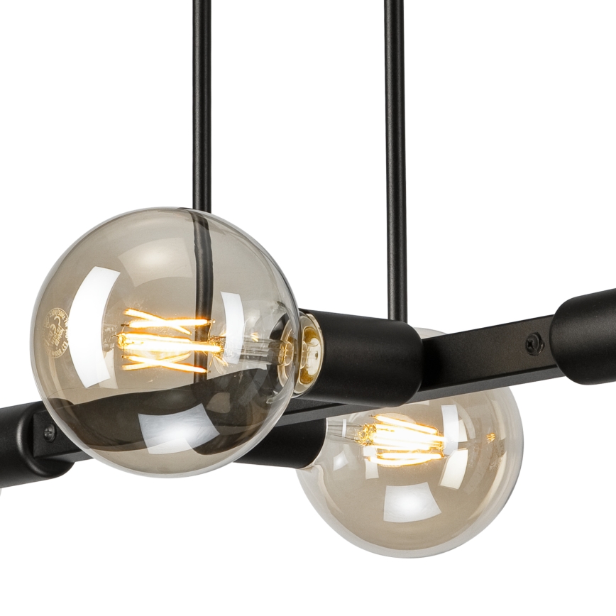 Suspension-barre ASTRID 4xE27/60W/230V noir