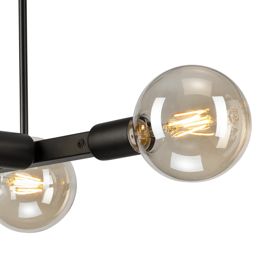 Suspension-barre ASTRID 4xE27/60W/230V noir