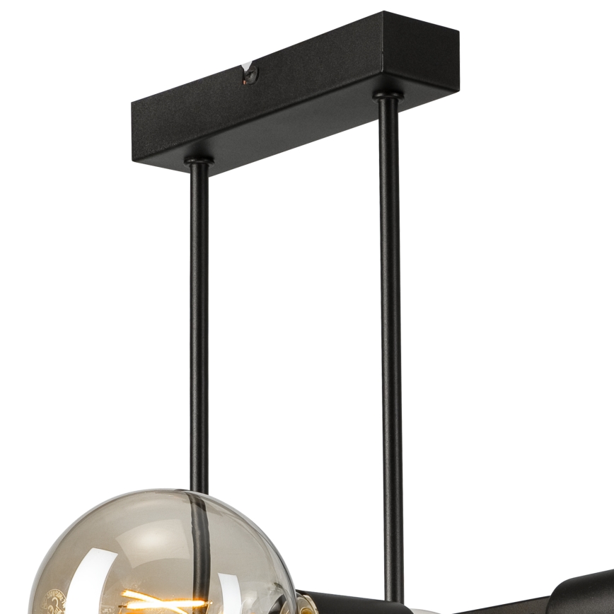 Suspension-barre ASTRID 4xE27/60W/230V noir