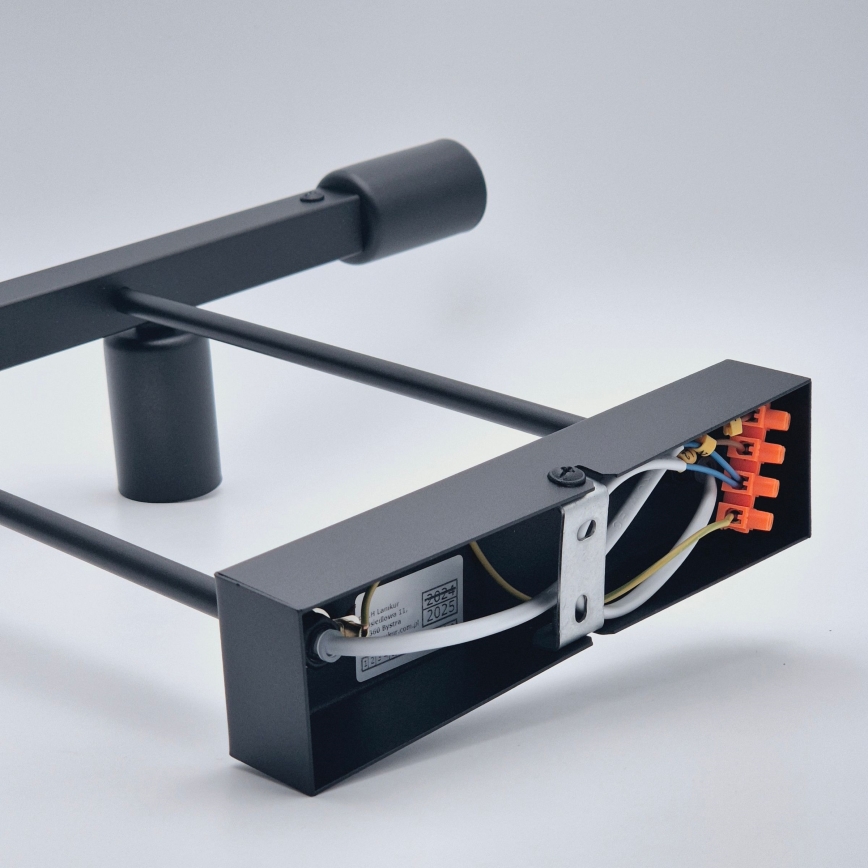 Suspension-barre ASTRID 4xE27/60W/230V noir