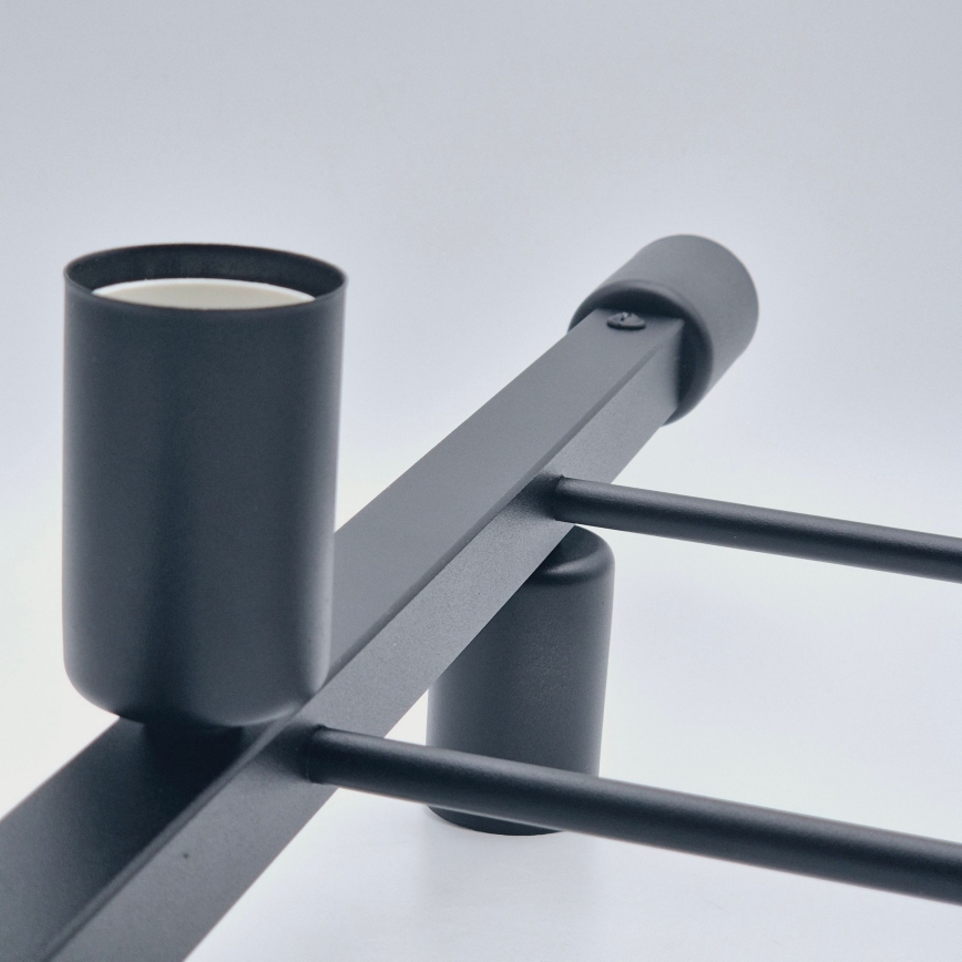 Suspension-barre ASTRID 6xE27/60W/230V noir