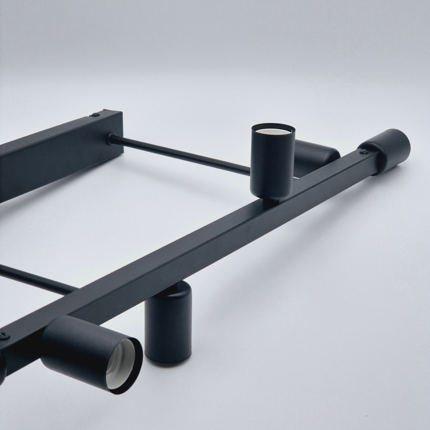 Suspension-barre ASTRID 6xE27/60W/230V noir