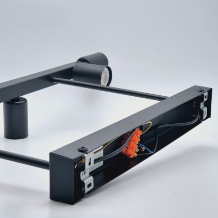 Suspension-barre ASTRID 6xE27/60W/230V noir