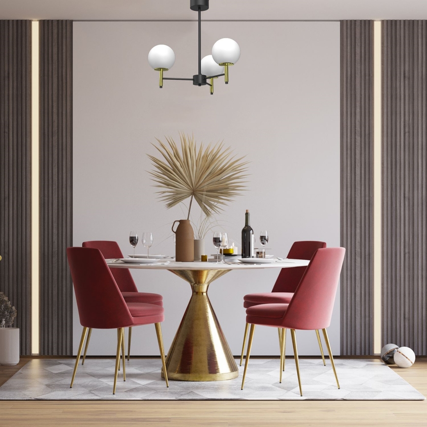 Suspension-barre AWINION 3xE27/15W/230V blanc/doré/noir