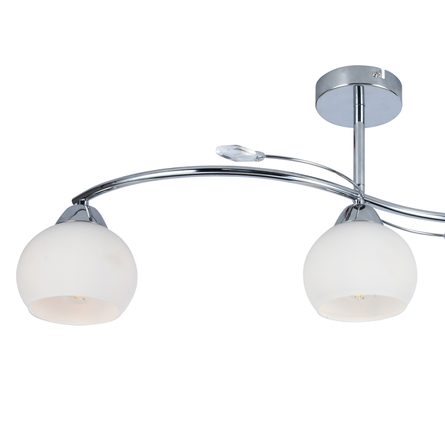 Suspension-barre CONNOR 3xE27/15W/230V chrome brillant/blanc