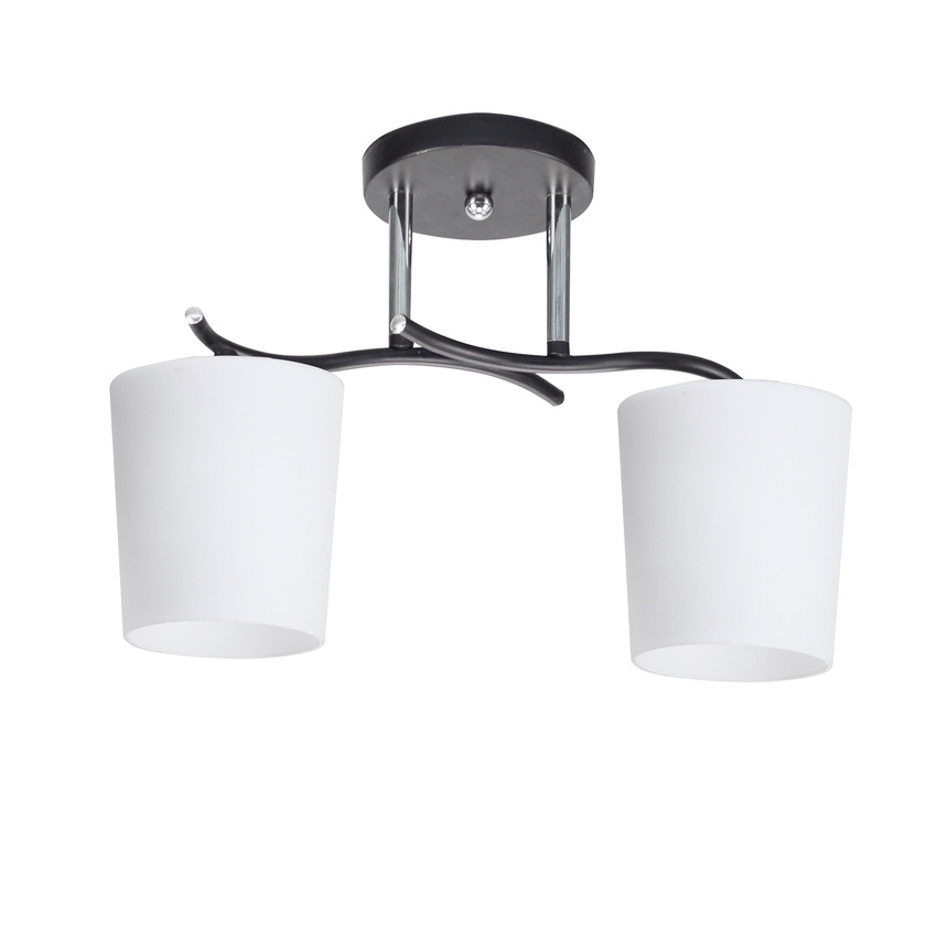 Suspension-barre ESNYR 2xE27/40W/230V noir/blanc