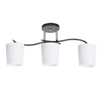 Suspension-barre ESNYR 3xE27/40W/230V noir/blanc