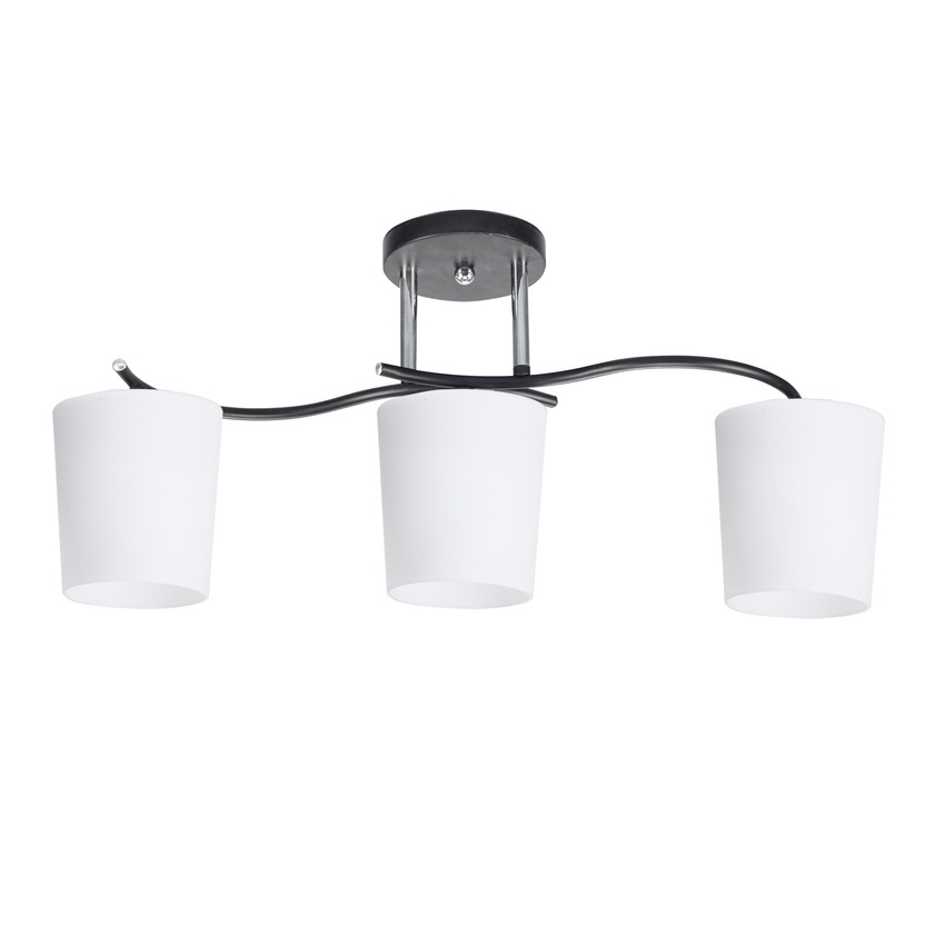 Suspension-barre ESNYR 3xE27/40W/230V noir/blanc