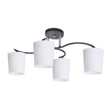 Suspension-barre ESNYR 4xE27/40W/230V noir/blanc