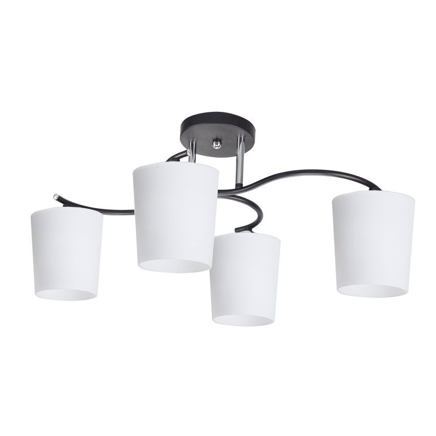 Suspension-barre ESNYR 4xE27/40W/230V noir/blanc