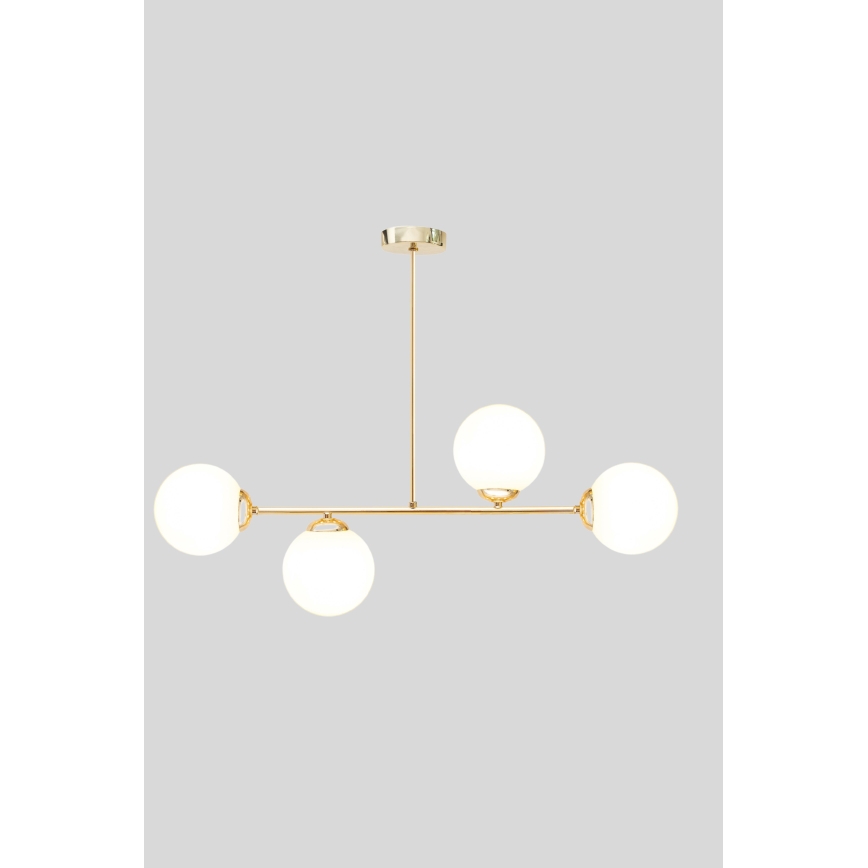 Suspension-barre FIRA 4xE27/60W/230V doré