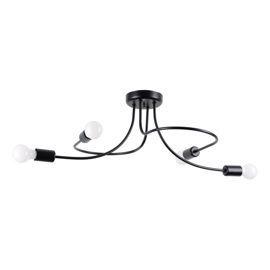 Suspension-barre LEVAR 4xE27/15W/230V noir