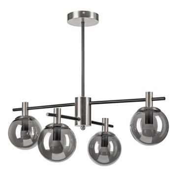 Suspension-barre LILOU 4xE14/5W/230V chrome mat/fumé
