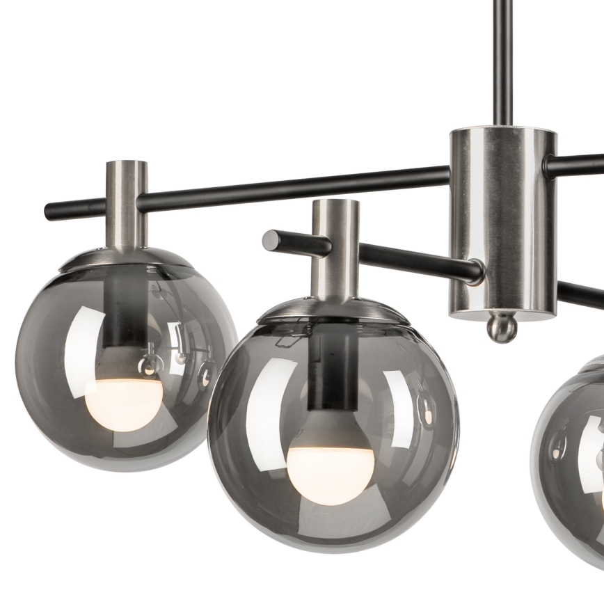 Suspension-barre LILOU 4xE14/5W/230V chrome mat/fumé
