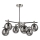 Suspension-barre LILOU 6xE14/5W/230V chrome mat/fumé