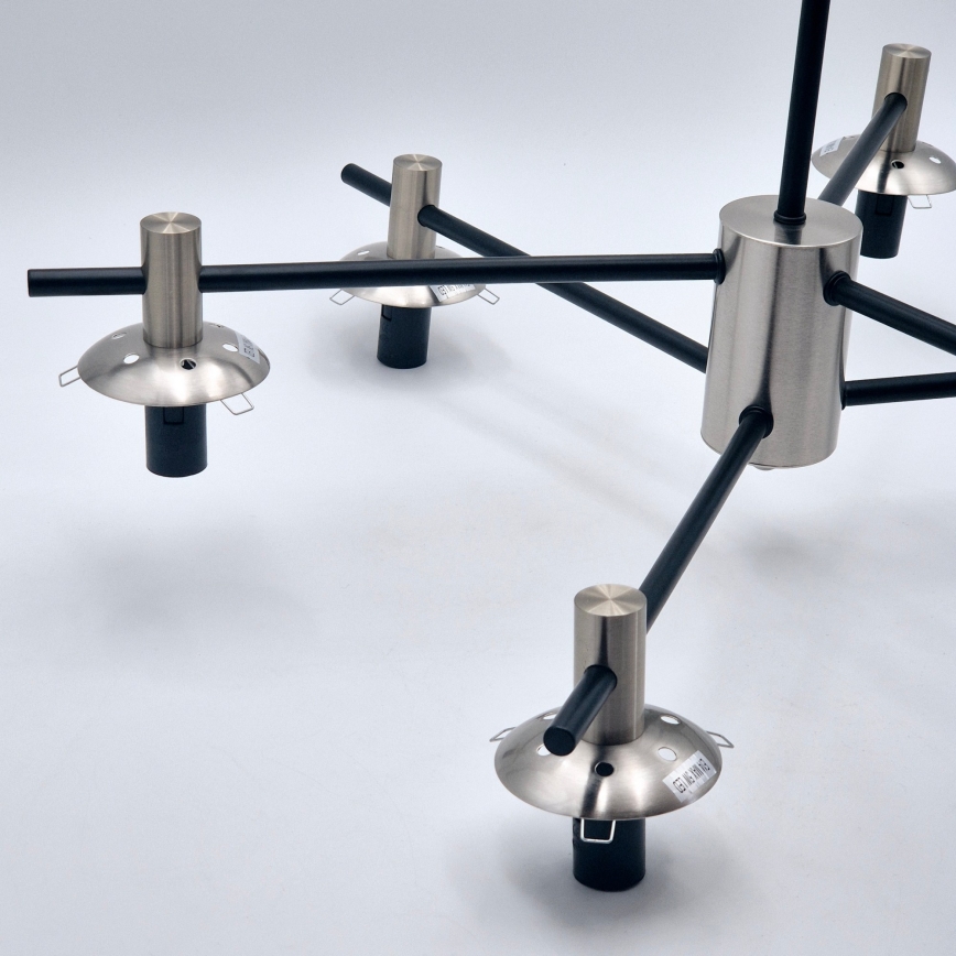 Suspension-barre LILOU 6xE14/5W/230V chrome mat/fumé
