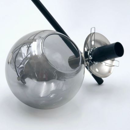 Suspension-barre LILOU 6xE14/5W/230V chrome mat/fumé