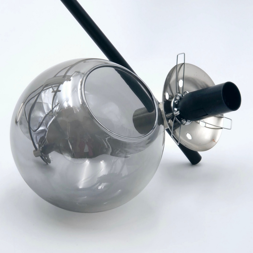 Suspension-barre LILOU 6xE14/5W/230V chrome mat/fumé