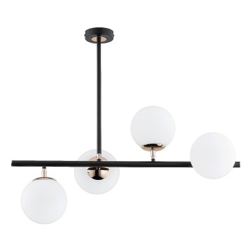 Suspension-barre LURO 4xE14/10W/230V noir