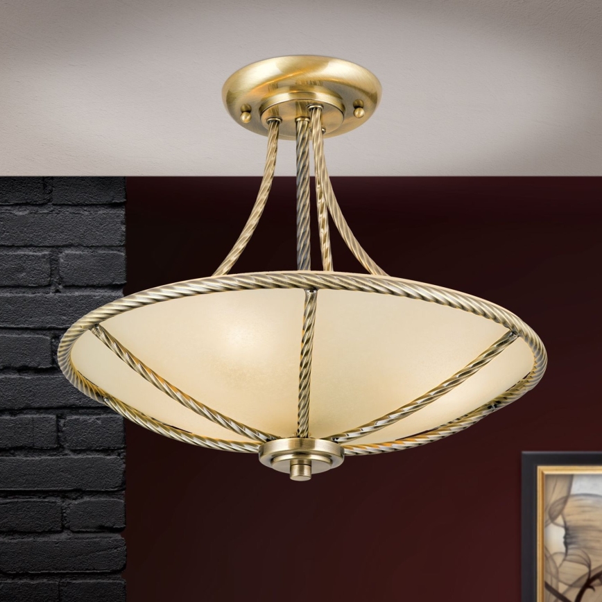 Suspension-barre MAURO 3xE27/60W/230V d. 42 cm bronze