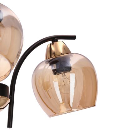 Suspension-barre MERRA 3xE27/40W/230V noir/beige
