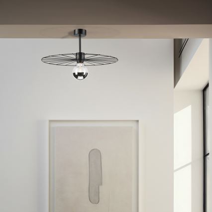 Suspension-barre MONTANA 1xE27/15W/230V d. 45 cm noir