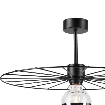 Suspension-barre MONTANA 1xE27/15W/230V d. 45 cm noir