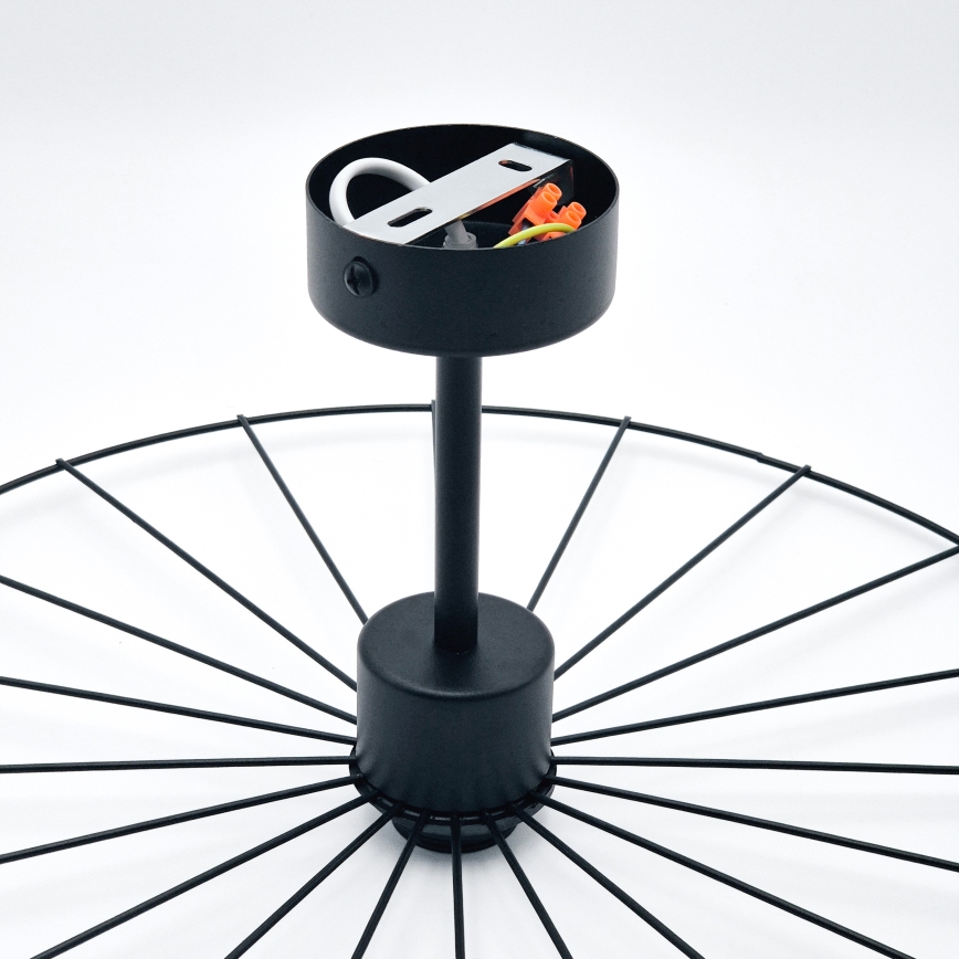 Suspension-barre MONTANA 1xE27/15W/230V d. 45 cm noir
