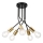 Suspension-barre PRIYA 5xE27/15W/230V noir