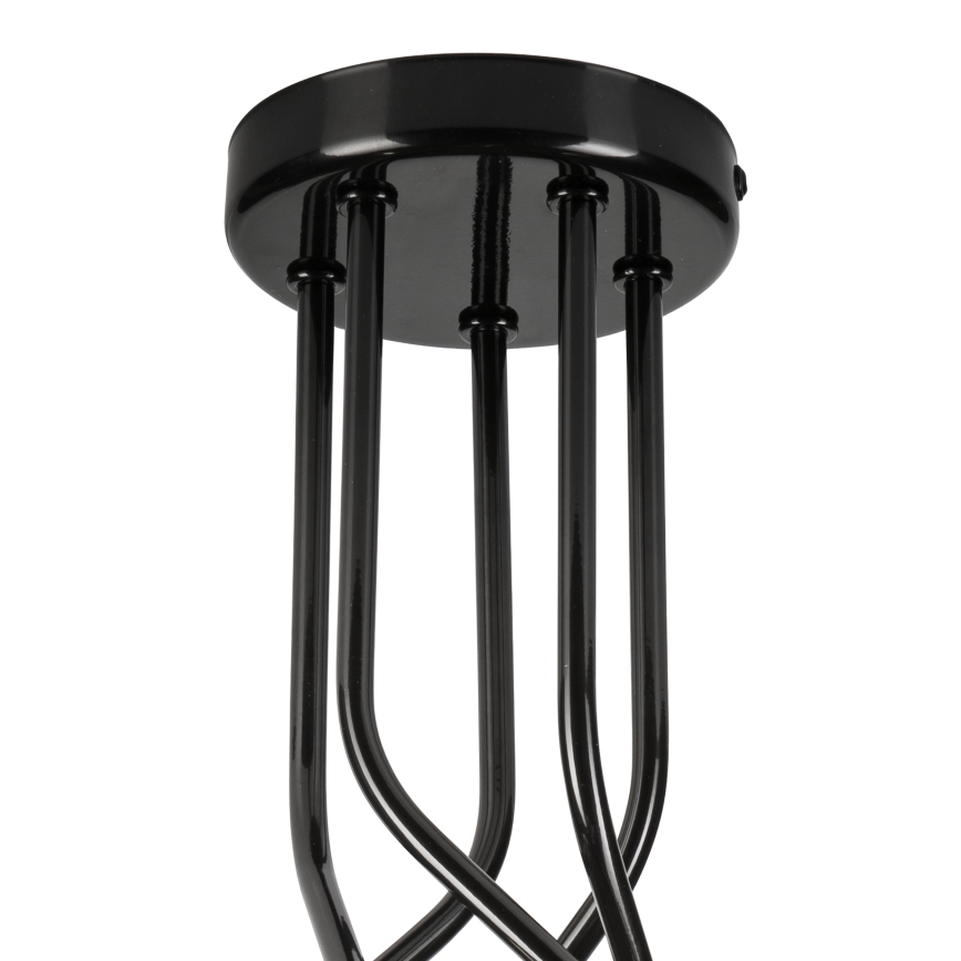 Suspension-barre PRIYA 5xE27/15W/230V noir