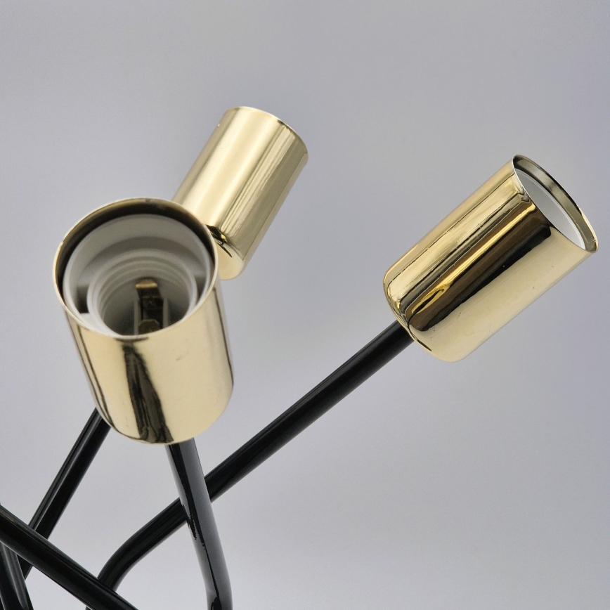 Suspension-barre PRIYA 5xE27/15W/230V noir